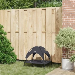 Articles Pour Animaux De Compagnie-vidaXL Lit pour Chien Noir 63 x 49,5 x 60 cm Acier Black
