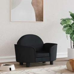 Articles Pour Animaux De Compagnie-vidaXL Lit pour chien 66x40x45 cm velours Noir