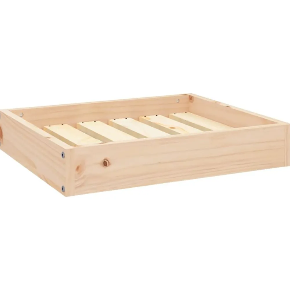 Articles Pour Animaux De Compagnie-vidaXL Lit pour chien 51,5x44x9 cm Bois de pin solide Naturel