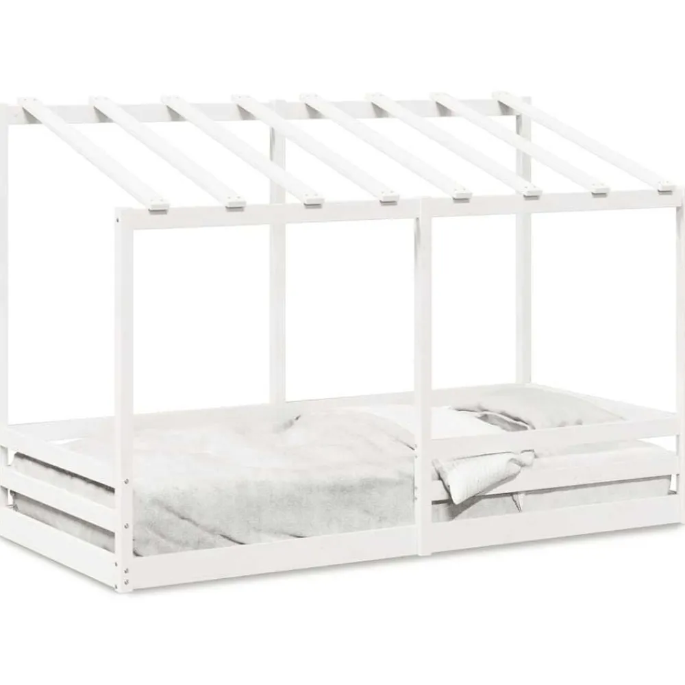 Lits & Accessoires-vidaXL Lit pour enfants sans matelas 100x200 cm bois pin massif Blanc