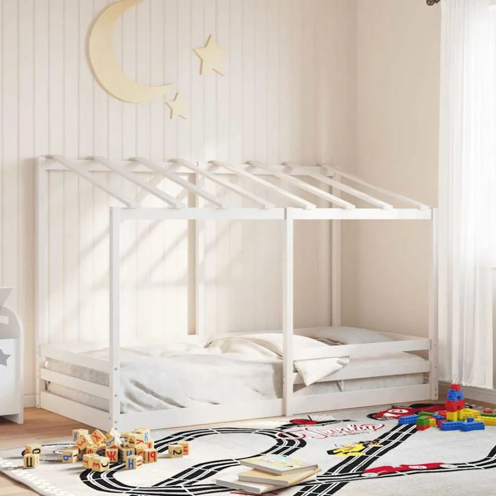 Lits & Accessoires-vidaXL Lit pour enfants sans matelas 100x200 cm bois pin massif Blanc