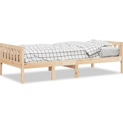Lits & Accessoires-vidaXL Lit pour enfants sans matelas 80x200 cm bois de pin massif Naturel