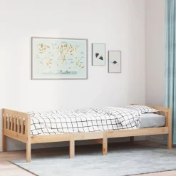 Lits & Accessoires-vidaXL Lit pour enfants sans matelas 80x200 cm bois de pin massif Naturel