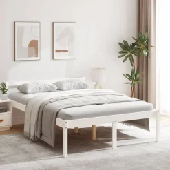 vidaXL Lit pour personne âgée sans matelas 140x190 cm bois pin massif