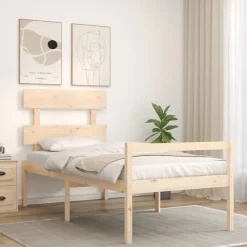 Lits & Accessoires-vidaXL Lit pour personne âgée sans matelas bois massif Naturel
