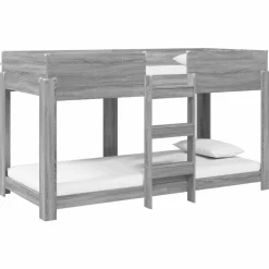 Lits & Accessoires-vidaXL Lit Superposé pour Enfants Gris Sonoma 100 x 200 cm Sonoma gris