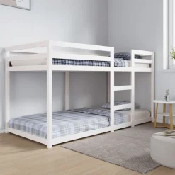 vidaXL Lit superposé sans matelas 90x200 cm bois de pin massif