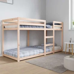vidaXL Lit superposé sans matelas 80x200 cm bois de pin massif