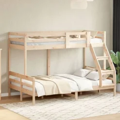 vidaXL Lit superposé sans matelas 90x200/120x200 cm bois massif