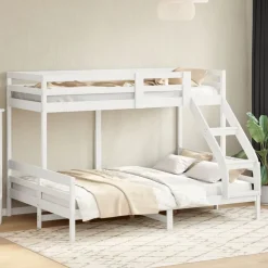 vidaXL Lit superposé sans matelas 80x200/140x200 cm bois massif