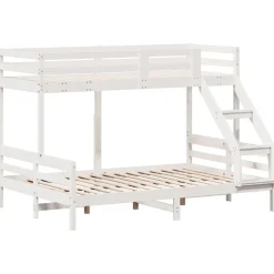 vidaXL Lit superposé sans matelas 80x200/140x200 cm bois massif