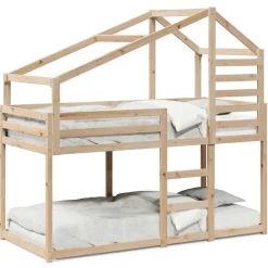 vidaXL Lit superposé sans matelas 90x200 cm bois de pin massif