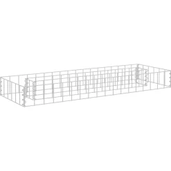 Pelouses & Jardins-vidaXL Lit surélevé à gabion Acier galvanisé 90x30x10 cm
