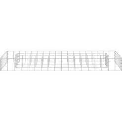 Pelouses & Jardins-vidaXL Lit surélevé à gabion Acier galvanisé 90x30x10 cm