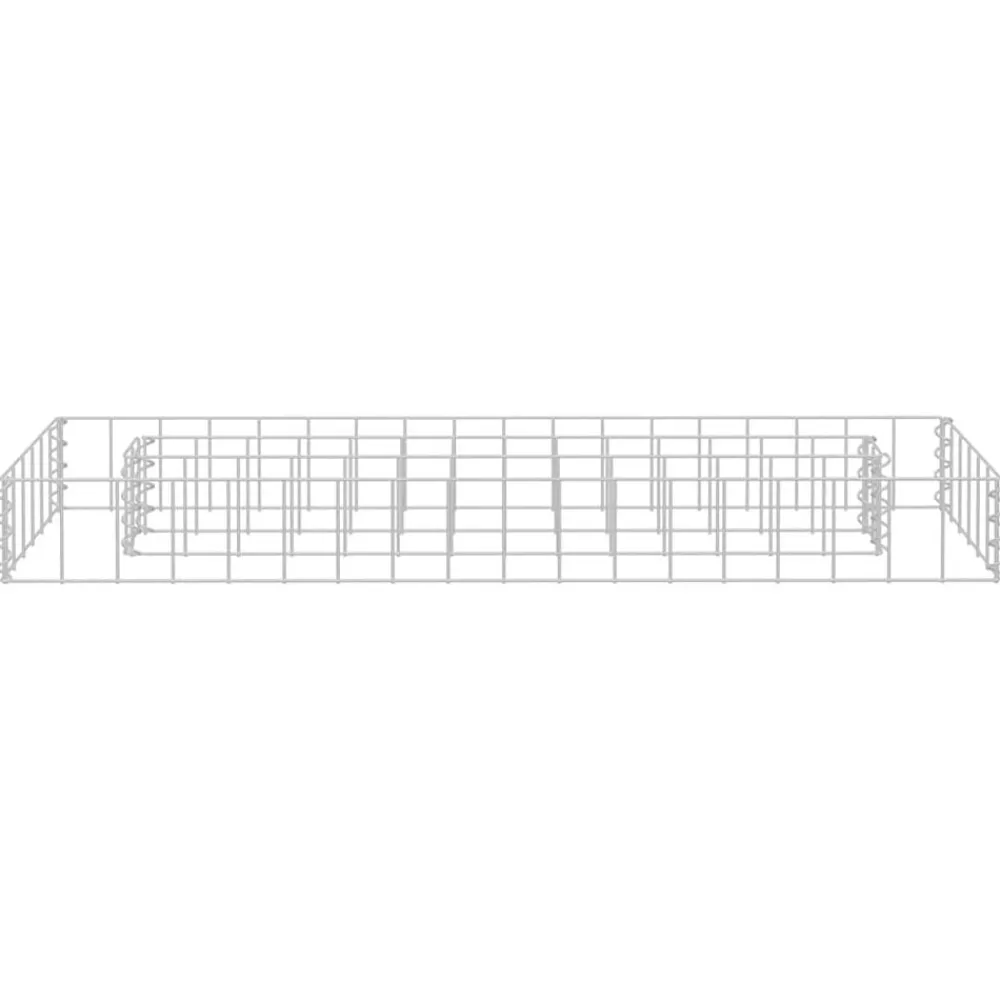 Pelouses & Jardins-vidaXL Lit surélevé à gabion Acier galvanisé 90x30x10 cm