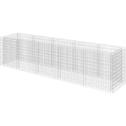 Pelouses & Jardins-vidaXL Lit surélevé à gabion Acier galvanisé 450x90x100 cm