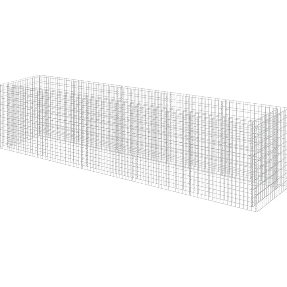 Pelouses & Jardins-vidaXL Lit surélevé à gabion Acier galvanisé 450x90x100 cm
