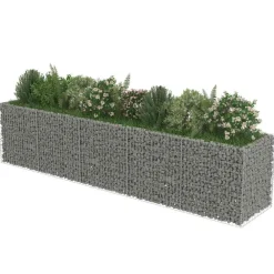 Pelouses & Jardins-vidaXL Lit surélevé à gabion Acier galvanisé 450x90x100 cm