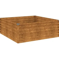 Pelouses & Jardins-vidaXL Lit surélevé de jardin 100x100x36 cm acier corten
