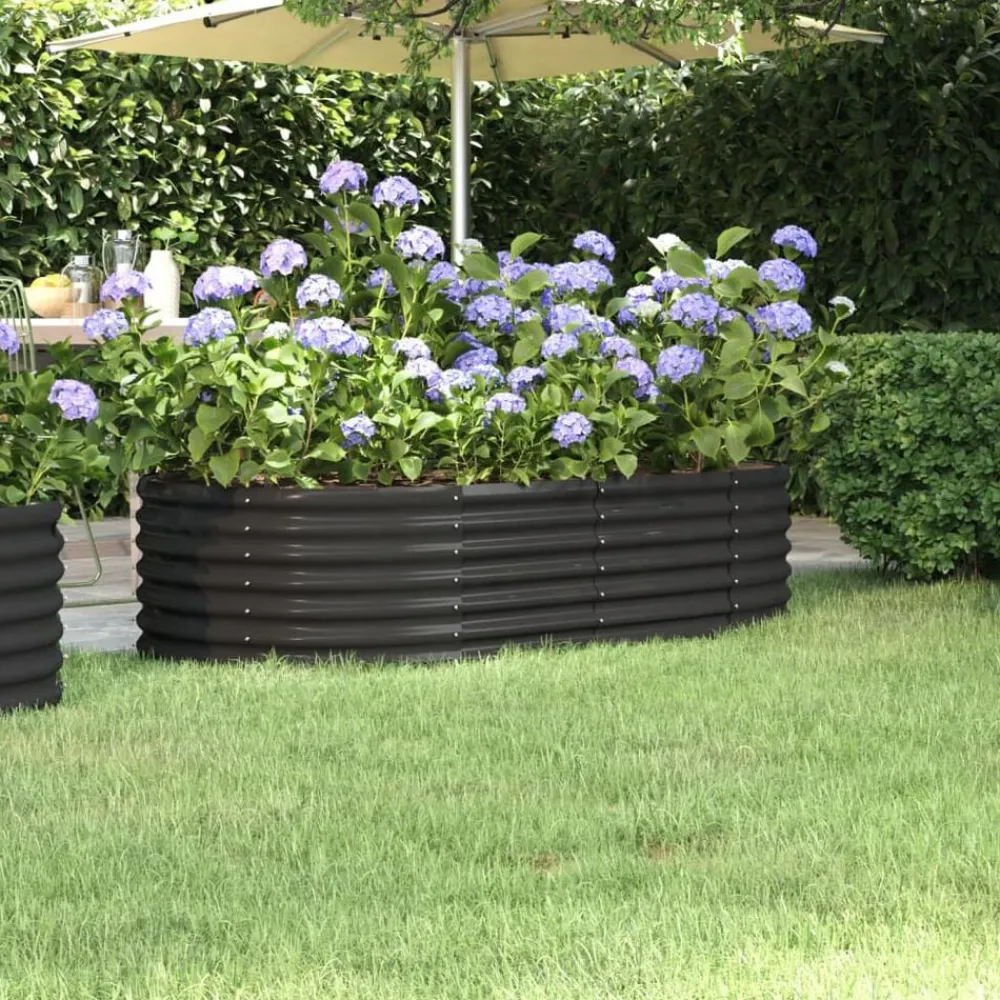 vidaXL Lit surélevé de jardin Acier galvanisé