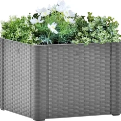 vidaXL Lit surélevé de jardin avec système d'arrosage 43x43x33 cm