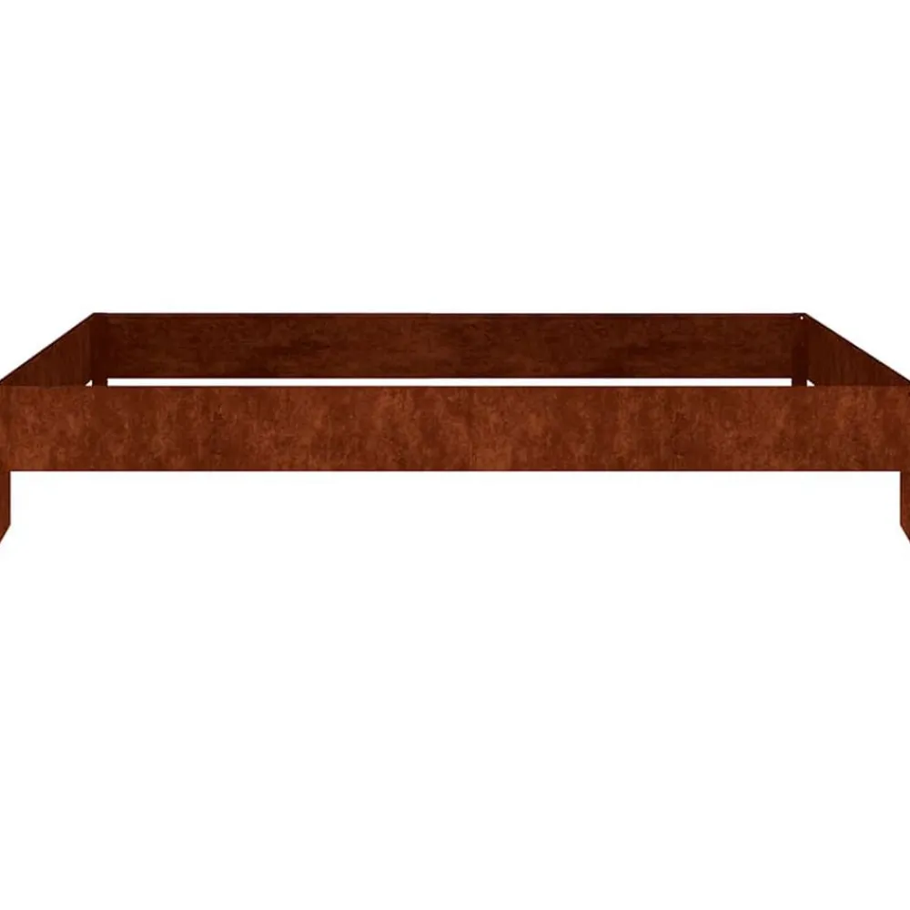 vidaXL Lit surélevé de jardin 100x100x18,5 cm acier corten