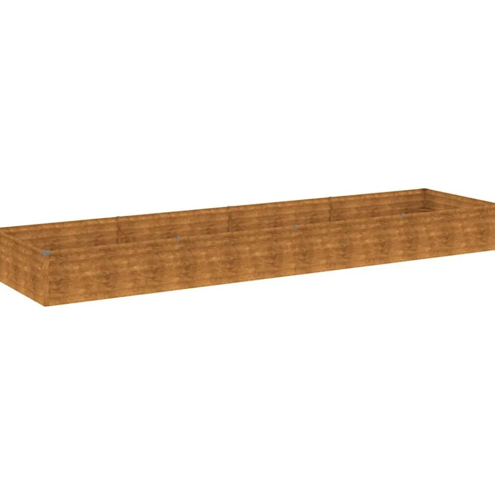 Pelouses & Jardins-vidaXL Lit surélevé de jardin 387x100x36 cm acier corten