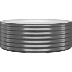 Pelouses & Jardins-vidaXL Lit surélevé de jardin Acier galvanisé Anthracite