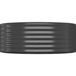 Pelouses & Jardins-vidaXL Lit surélevé de jardin Acier galvanisé Anthracite