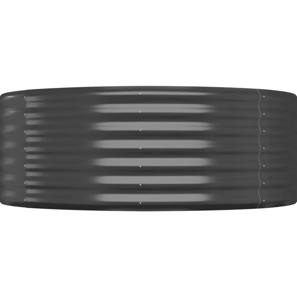 Pelouses & Jardins-vidaXL Lit surélevé de jardin Acier galvanisé Anthracite