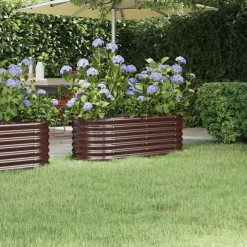 vidaXL Lit surélevé de jardin Acier galvanisé