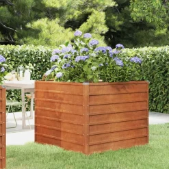 Foresterie & Exploitation Des Forêts|Pelouses & Jardins-vidaXL Lit surélevé de jardin rouillé 100x100x77 cm acier corten
