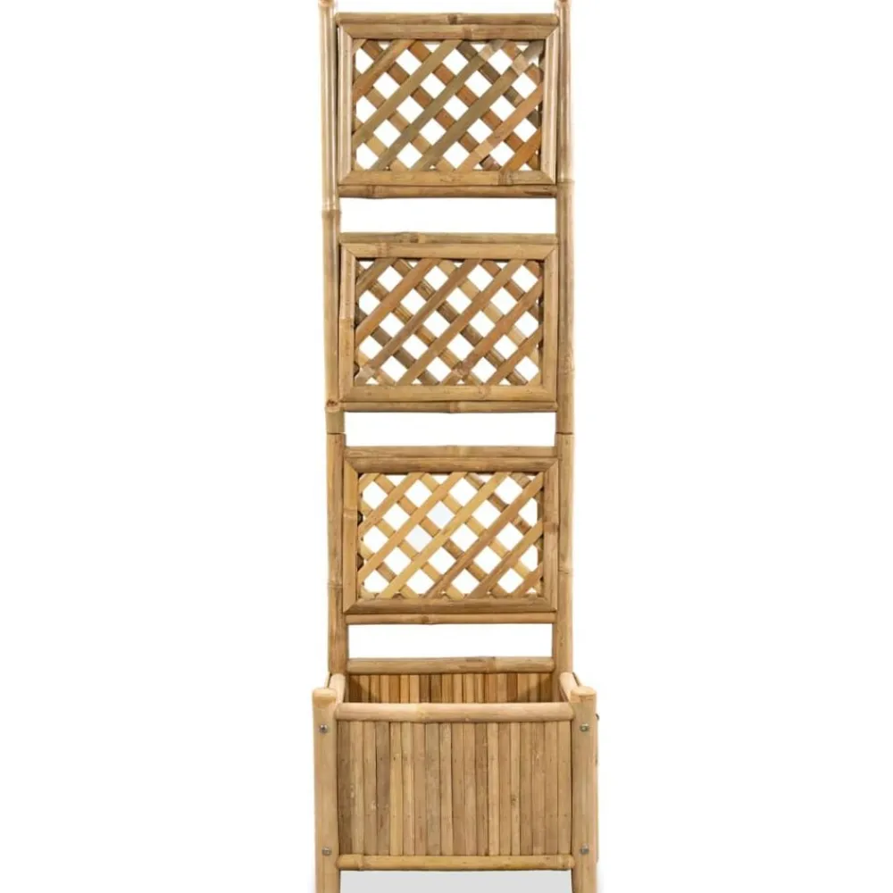 Pelouses & Jardins-vidaXL Lit surélevé de jardin avec treillis Bambou 40 cm