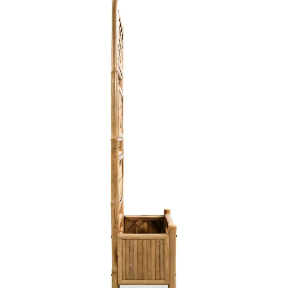 Pelouses & Jardins-vidaXL Lit surélevé de jardin avec treillis Bambou 40 cm