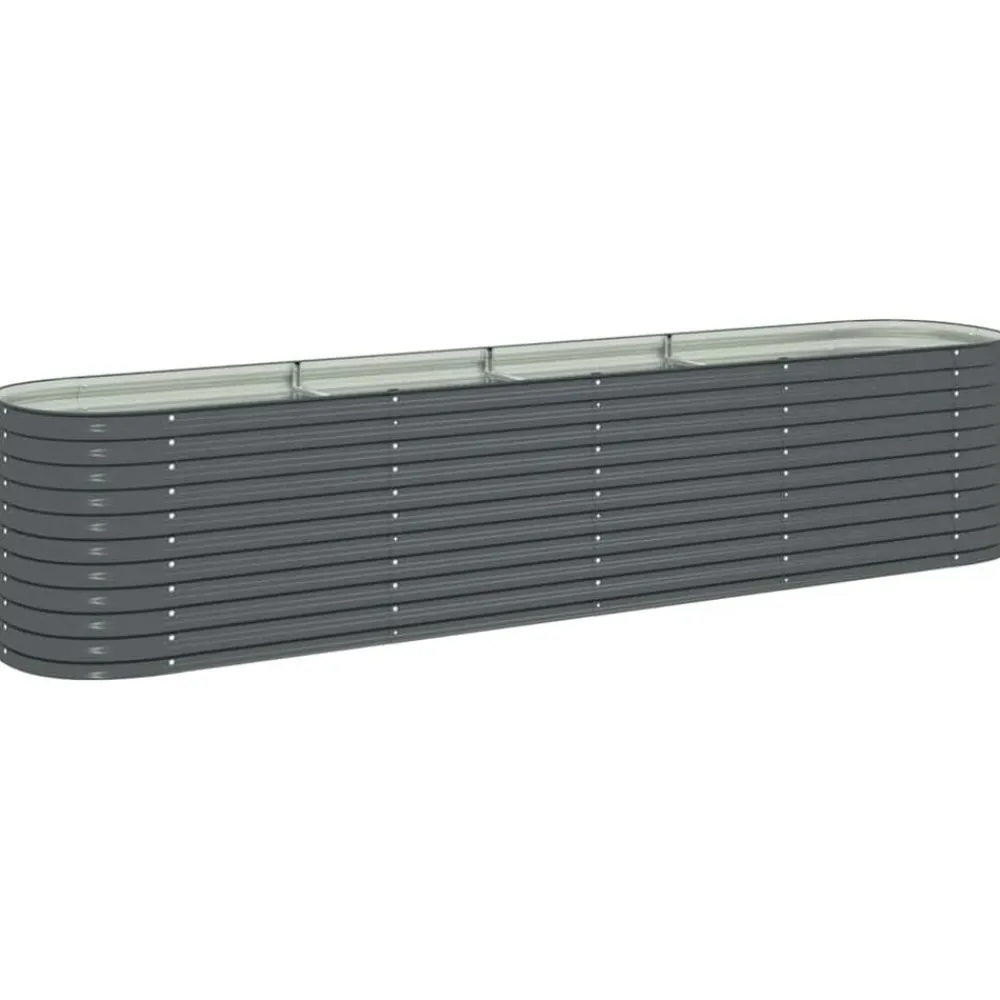 vidaXL Lit surélevé de jardin 400x80x81 cm Acier galvanisé