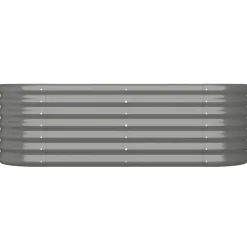 Pelouses & Jardins-vidaXL Lit surélevé de jardin Acier galvanisé 114x40x36 cm Gris