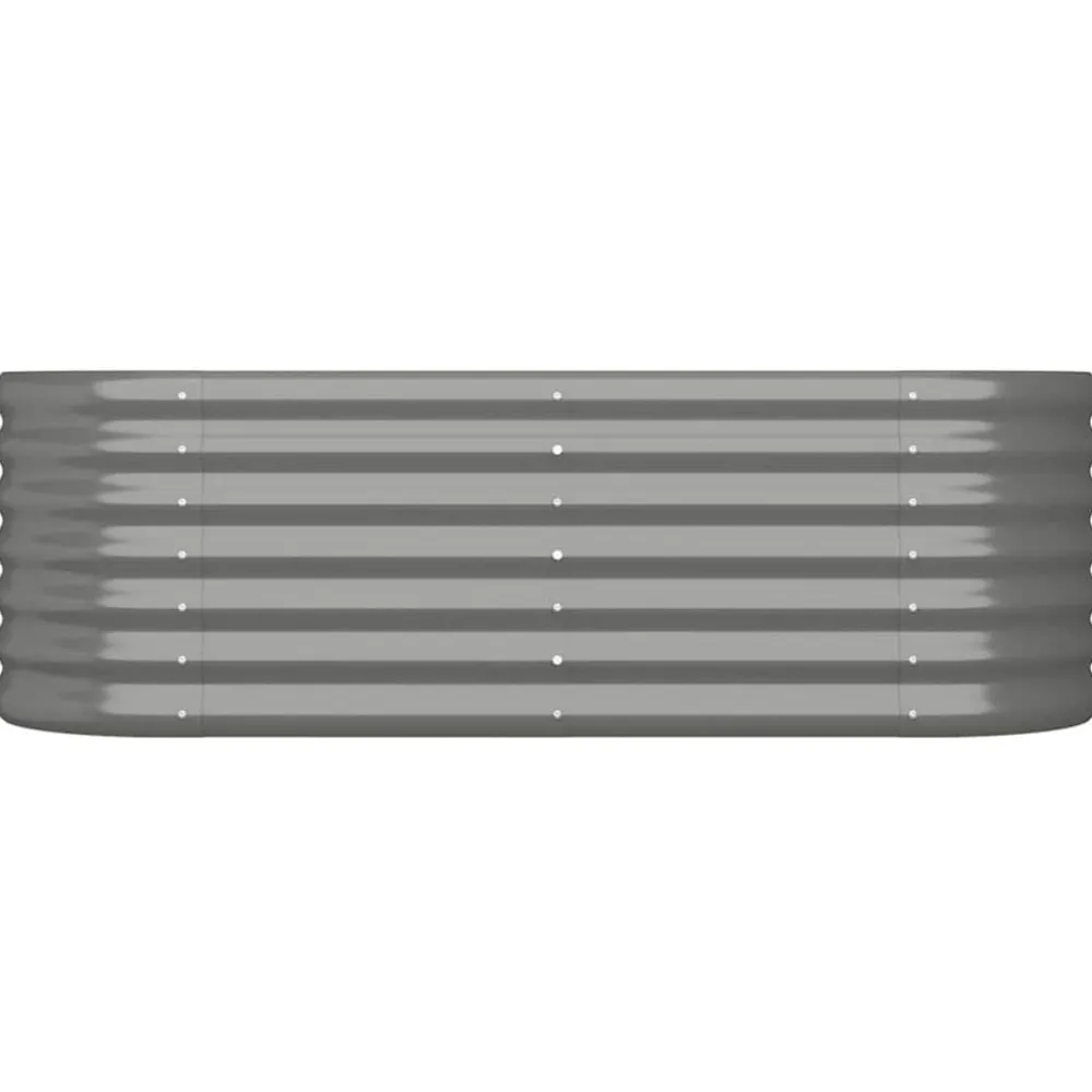 Pelouses & Jardins-vidaXL Lit surélevé de jardin Acier galvanisé 114x40x36 cm Gris