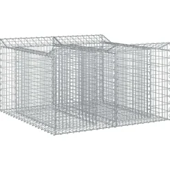 Clôtures & Barrières-vidaXL Lit surélevé gabion Argenté 100 x 100 x 60 cm Acier galvanisé