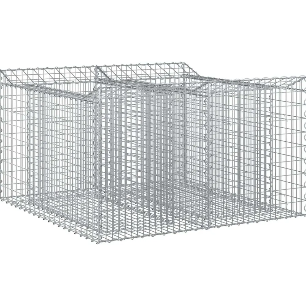 Clôtures & Barrières-vidaXL Lit surélevé gabion Argenté 100 x 100 x 60 cm Acier galvanisé