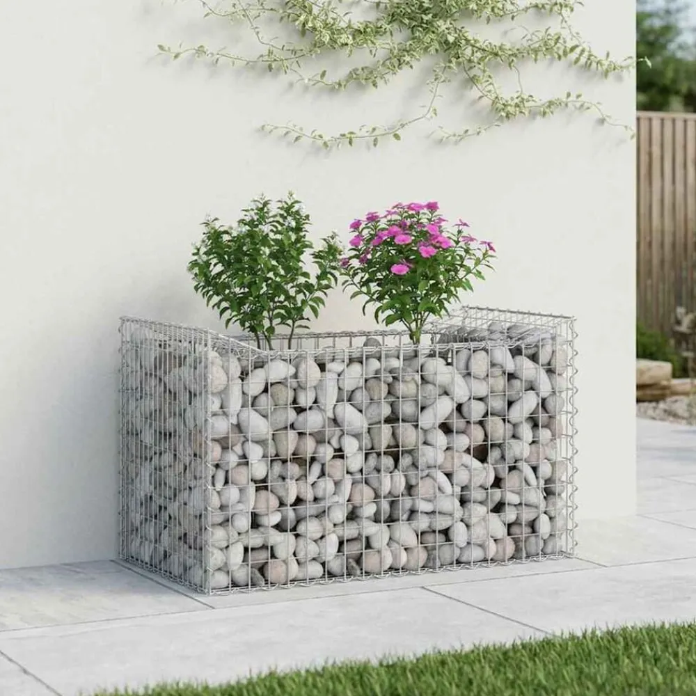 Clôtures & Barrières-vidaXL Lit surélevé gabion Argenté 50 x 100 x 60 cm Acier galvanisé