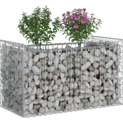 Clôtures & Barrières-vidaXL Lit surélevé gabion Argenté 50 x 100 x 60 cm Acier galvanisé