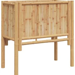 Pelouses & Jardins-vidaXL Lit surélevé Marron 70 x 35 x 70 cm Bambou