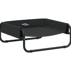 vidaXL Lit surélevé pour chien anthracite tissu Oxford et acier