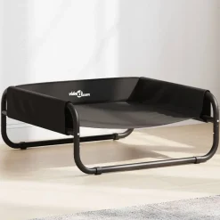 vidaXL Lit surélevé pour chien anthracite tissu Oxford et acier