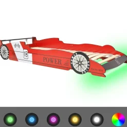 vidaXL Lit voiture de course pour enfants avec LED 90 x 200 cm