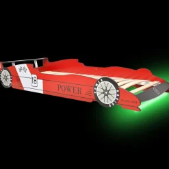 vidaXL Lit voiture de course pour enfants avec LED 90 x 200 cm