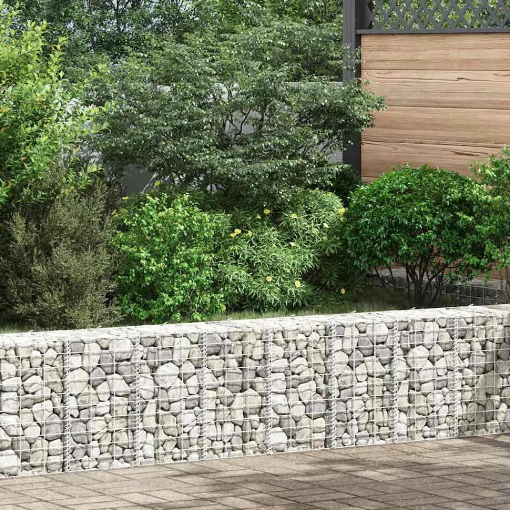 Pelouses & Jardins-vidaXL Lits surélevés en gabion 3 pcs 30x30x50 cm Fer