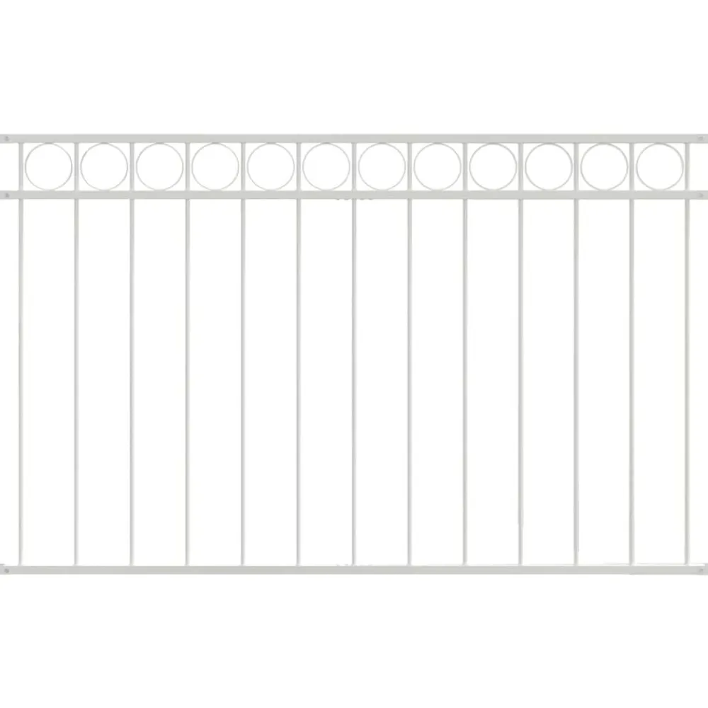 Clôtures & Barrières-vidaXL Élément de clôture Assen 170 x 100 cm Acier Blanc