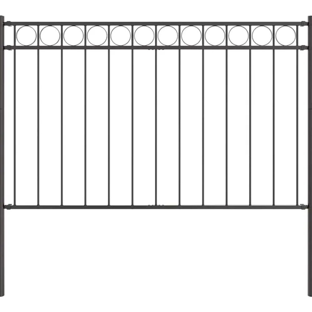 Clôtures & Barrières-vidaXL Élément de clôture Assen 170 x 130 cm Acier Gris