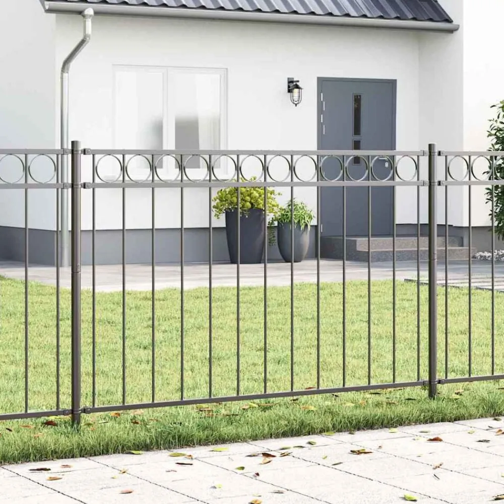 Clôtures & Barrières-vidaXL Élément de clôture Assen 170 x 130 cm Acier Gris